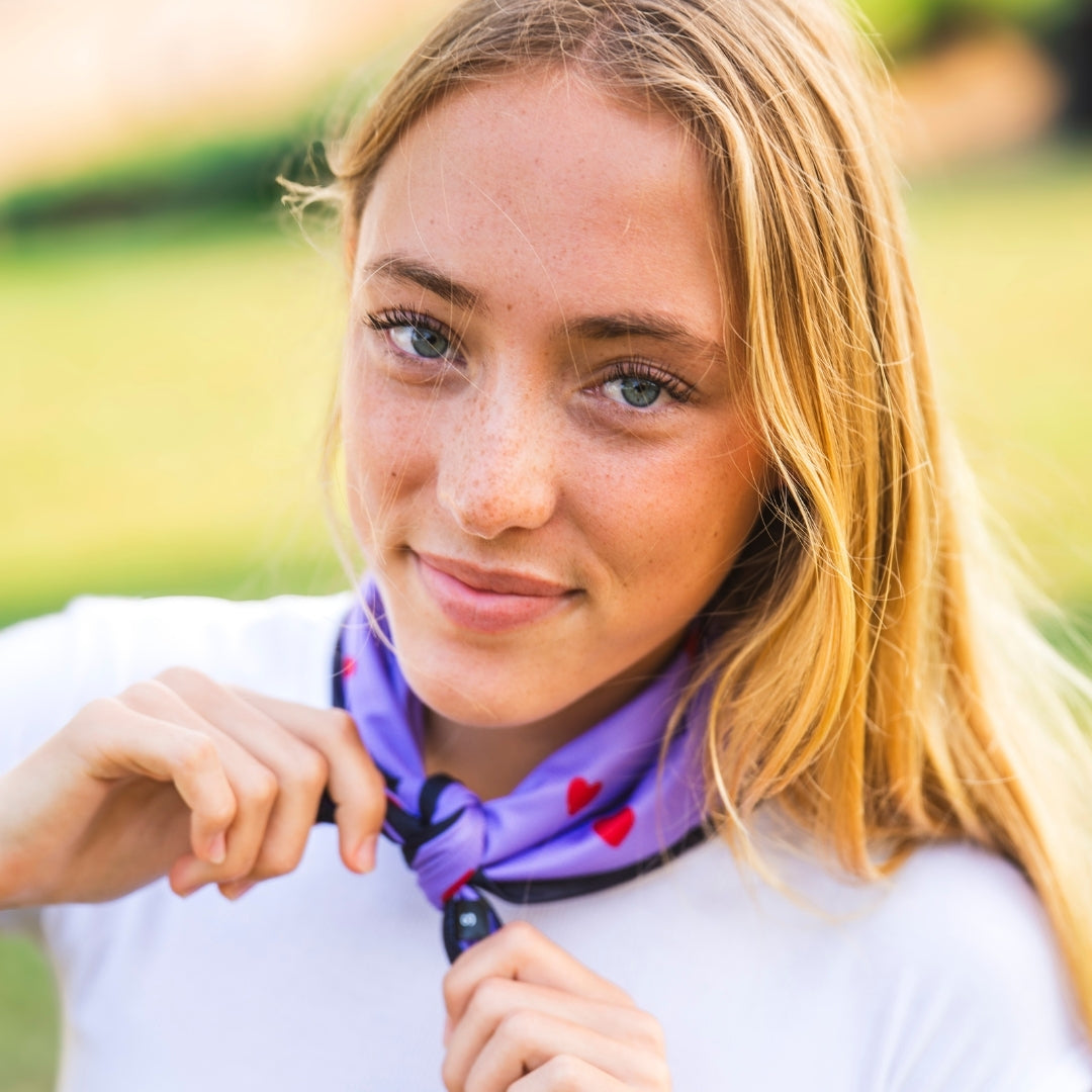 Cœurs - Violet - Bandana