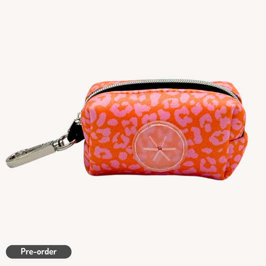 Panthère - Orange/Rose- Porte-sac à crottes