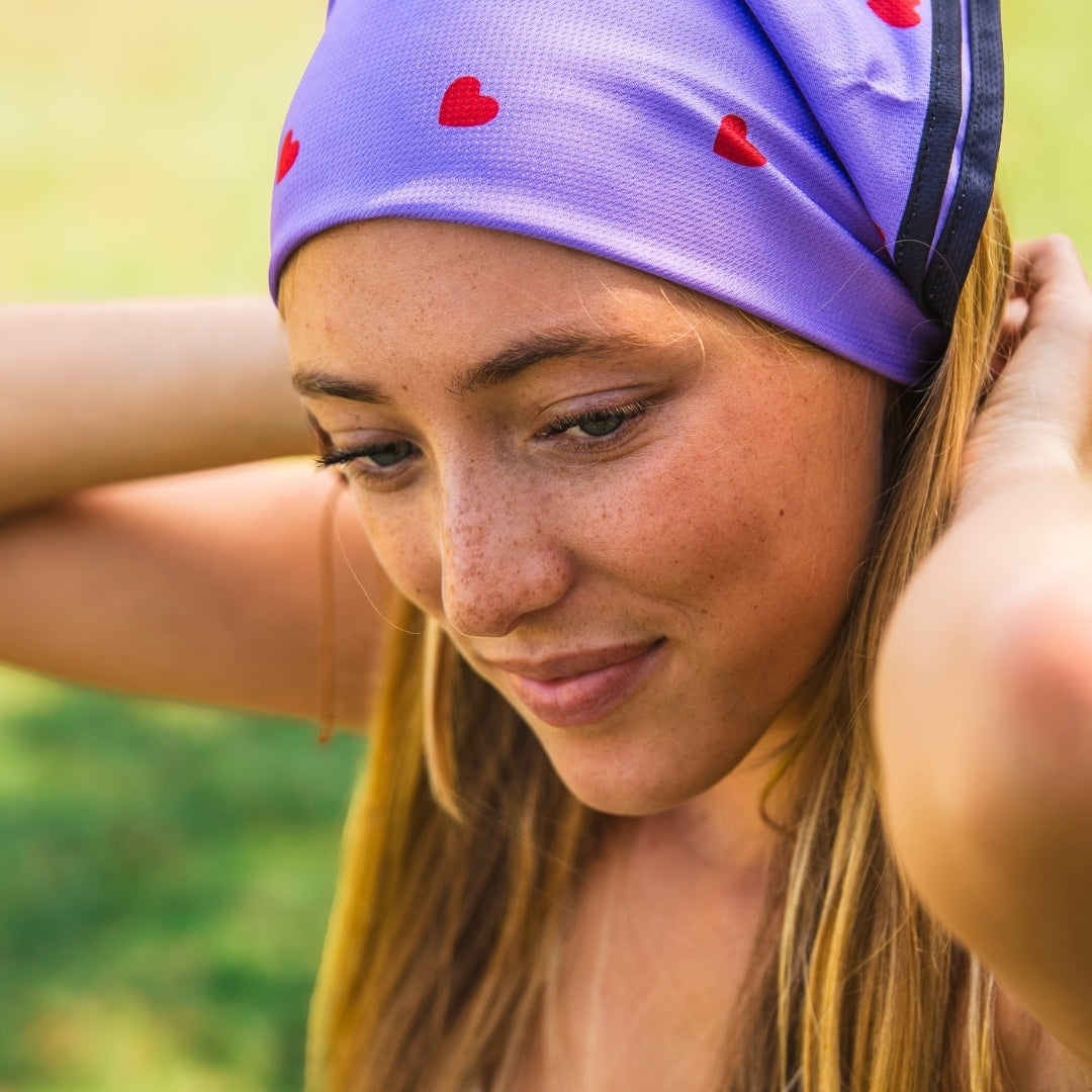 Cœurs - Violet - Bandana