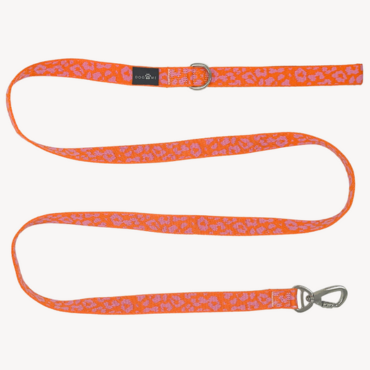 Panthère - Orange/Rose - Laisse pour chien