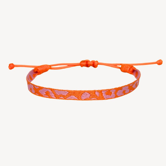 Panthère - Orange/Rose - Bracelet (one size)